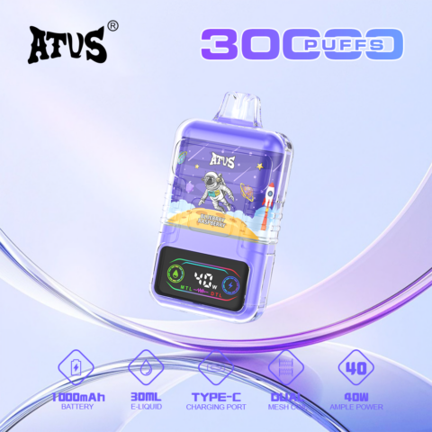 DE021 30000 Puffs Disposable Vape with LED display screen and adjustable airflow MTL DTL