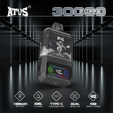 DE021 30000 Puffs Disposable Vape with LED display screen and adjustable airflow MTL DTL