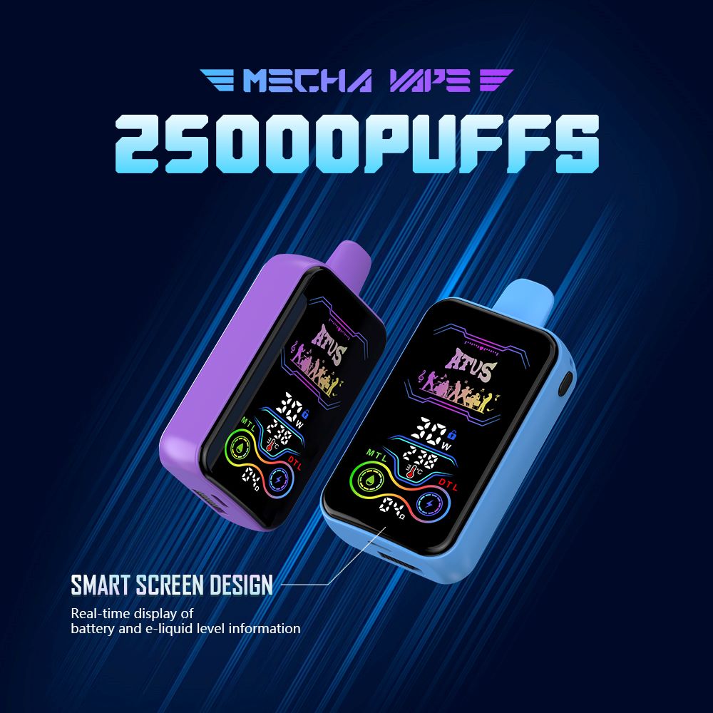 DE022 25000 Puffs Disposable Vape with Full screen rechargeable and adjustable airflow ATVS Vape
