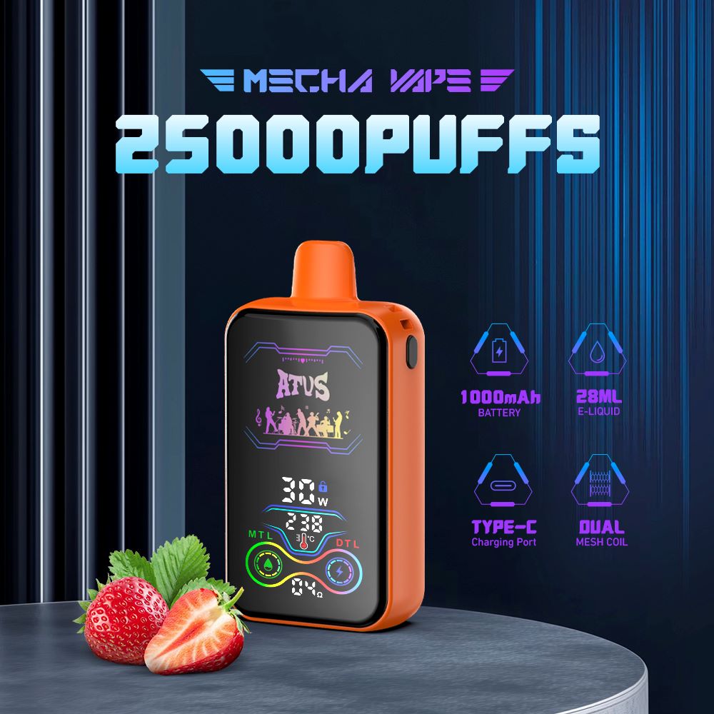 DE022 25000 Puffs Disposable Vape with Full screen rechargeable and adjustable airflow ATVS Vape