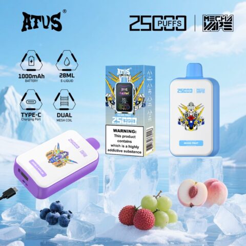 DE022 25000 Puffs Disposable Vape with Full screen rechargeable and adjustable airflow ATVS Vape