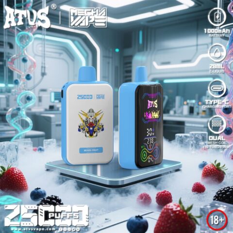 DE022 25000 Puffs Disposable Vape with Full screen rechargeable and adjustable airflow ATVS Vape