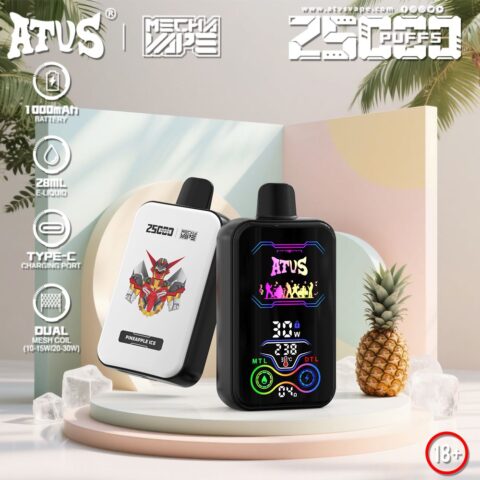 DE022 25000 Puffs Disposable Vape with Full screen rechargeable and adjustable airflow ATVS Vape