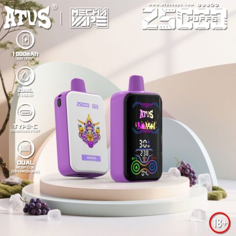 DE022 25000 Puffs Disposable Vape with Full screen rechargeable and adjustable airflow ATVS Vape