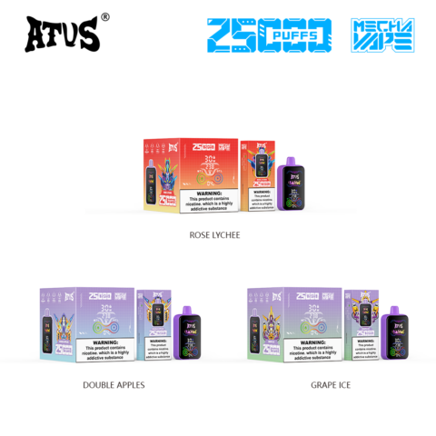 DE022 25000 Puffs Disposable Vape with Full screen rechargeable and adjustable airflow ATVS Vape