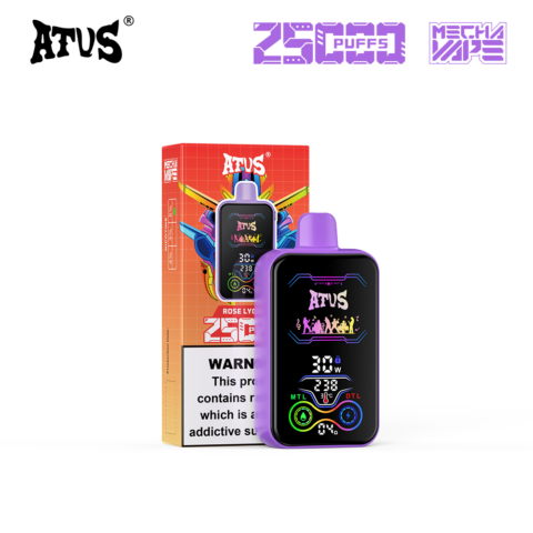 DE022 25000 Puffs Disposable Vape with Full screen rechargeable and adjustable airflow ATVS Vape