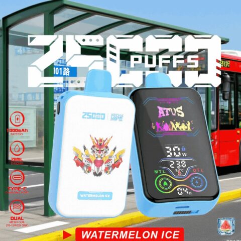 DE022 25000 Puffs Disposable Vape with Full screen rechargeable and adjustable airflow ATVS Vape