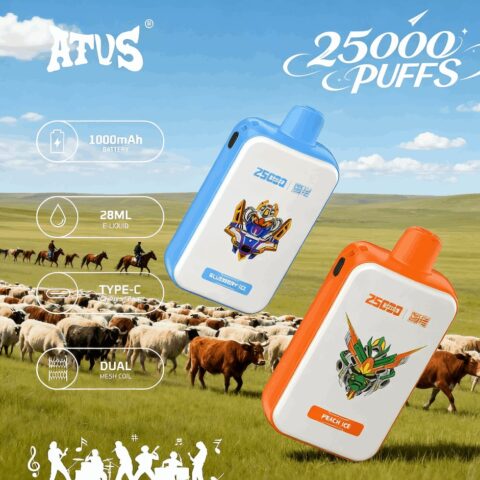 DE022 25000 Puffs Disposable Vape with Full screen rechargeable and adjustable airflow ATVS Vape