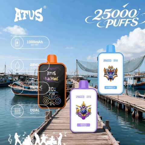 DE022 25000 Puffs Disposable Vape with Full screen rechargeable and adjustable airflow ATVS Vape