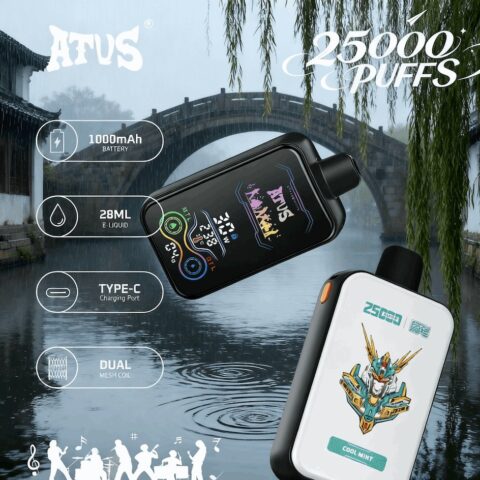 DE022 25000 Puffs Disposable Vape with Full screen rechargeable and adjustable airflow ATVS Vape