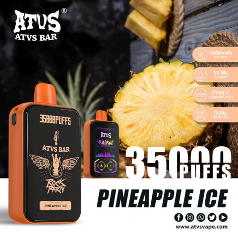 DE022 35000 Puffs Disposable Vape with Full screen rechargeable and adjustable airflow ATVS Vape