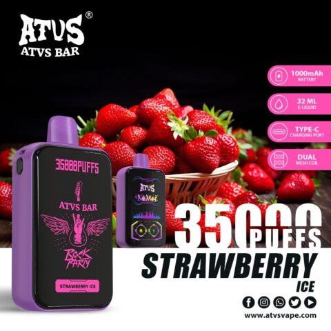 DE022 35000 Puffs Disposable Vape with Full screen rechargeable and adjustable airflow ATVS Vape