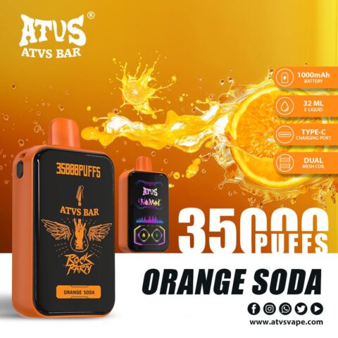 DE022 35000 Puffs Disposable Vape with Full screen rechargeable and adjustable airflow ATVS Vape
