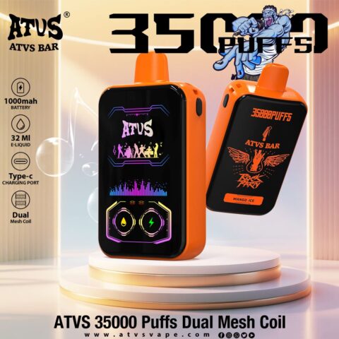 DE022 35000 Puffs Disposable Vape with Full screen rechargeable and adjustable airflow ATVS Vape