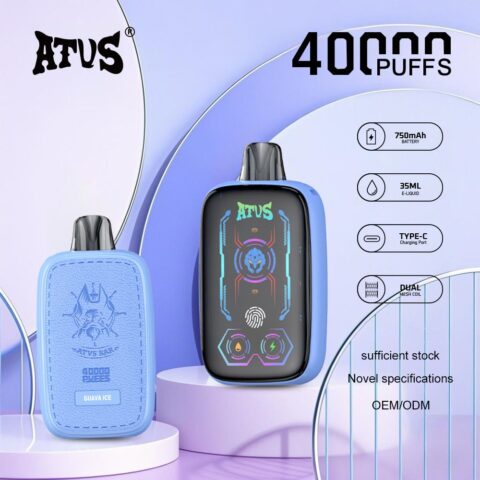 DE023 40000 Puffs Disposable Vape with Full screen rechargeable and adjustable airflow ATVS Vape