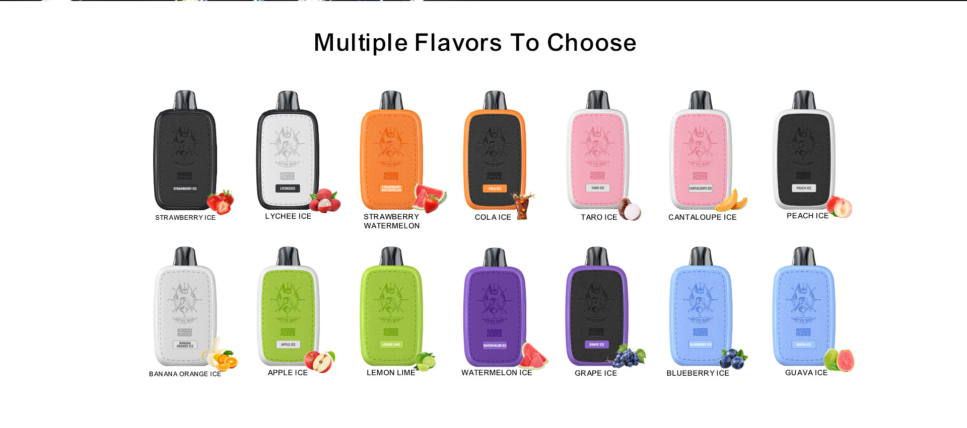 DE023 40000 Puffs Disposable Vape with Full screen rechargeable and adjustable airflow ATVS Vape