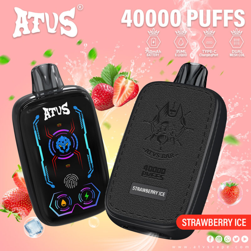 40000 Puffs Disposable Vape with Full screen rechargeable and adjustable airflow Hot sale Adjustable Airflow 35ml ATUS USA warehouse vape