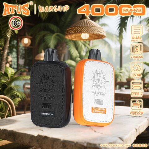 DE023 40000 Puffs Disposable Vape with Full screen rechargeable and adjustable airflow ATVS Vape