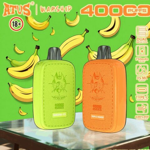 DE023 40000 Puffs Disposable Vape with Full screen rechargeable and adjustable airflow ATVS Vape