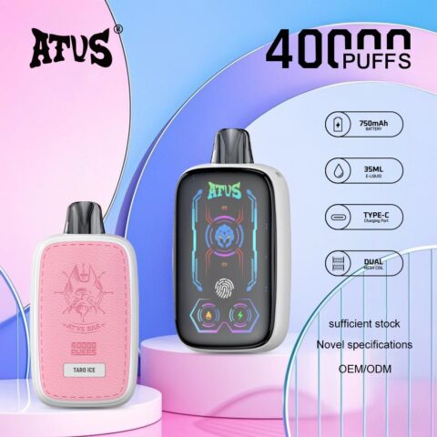 DE023 40000 Puffs Disposable Vape with Full screen rechargeable and adjustable airflow ATVS Vape