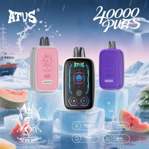 DE023 40000 Puffs Disposable Vape with Full screen rechargeable and adjustable airflow ATVS Vape