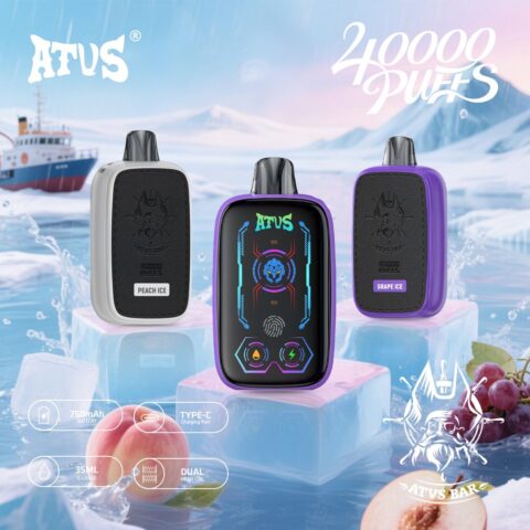 DE023 40000 Puffs Disposable Vape with Full screen rechargeable and adjustable airflow ATVS Vape
