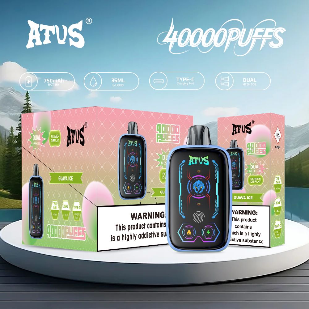 DE023 40000 Puffs Disposable Vape with Full screen rechargeable and adjustable airflow ATVS Vape