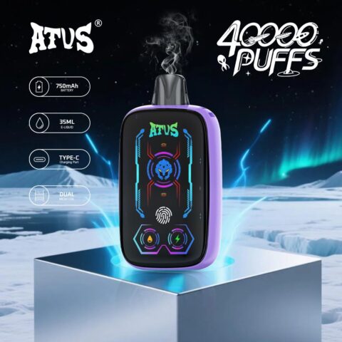 DE023 40000 Puffs Disposable Vape with Full screen rechargeable and adjustable airflow ATVS Vape