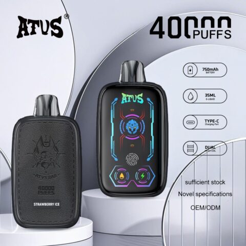 DE023 40000 Puffs Disposable Vape with Full screen rechargeable and adjustable airflow ATVS Vape