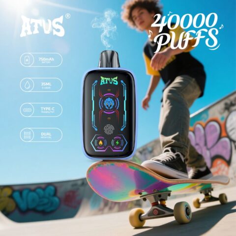 DE023 40000 Puffs Disposable Vape with Full screen rechargeable and adjustable airflow ATVS Vape