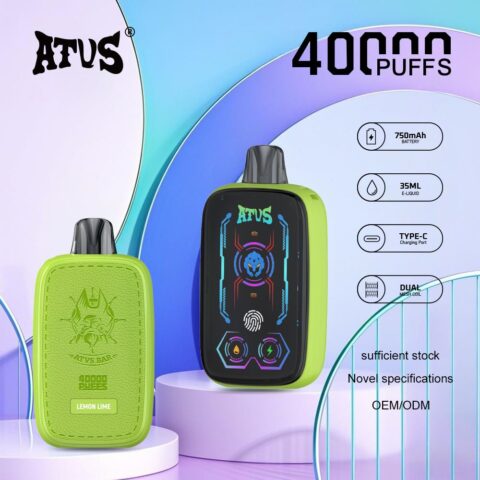 DE023 40000 Puffs Disposable Vape with Full screen rechargeable and adjustable airflow ATVS Vape