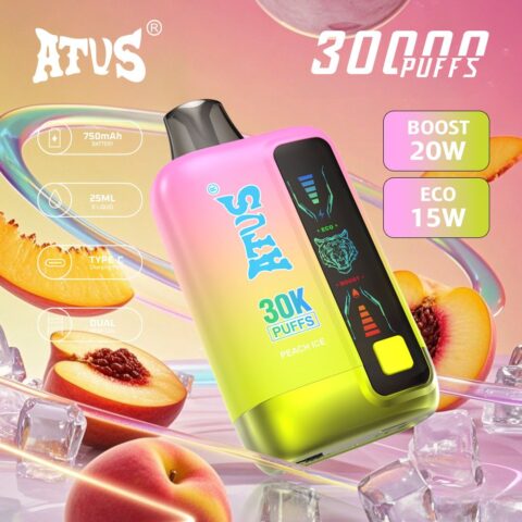 DE026 30000 Puffs Disposable Vape with LED display screen and adjustable airflow ATVS Vape