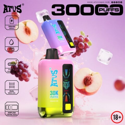 DE026 30000 Puffs Disposable Vape with LED display screen and adjustable airflow ATVS Vape