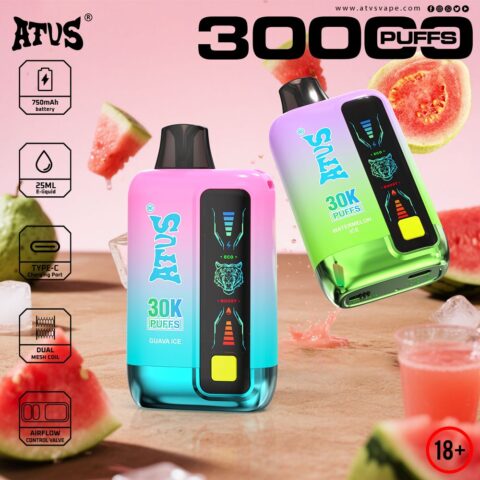 DE026 30000 Puffs Disposable Vape with LED display screen and adjustable airflow ATVS Vape