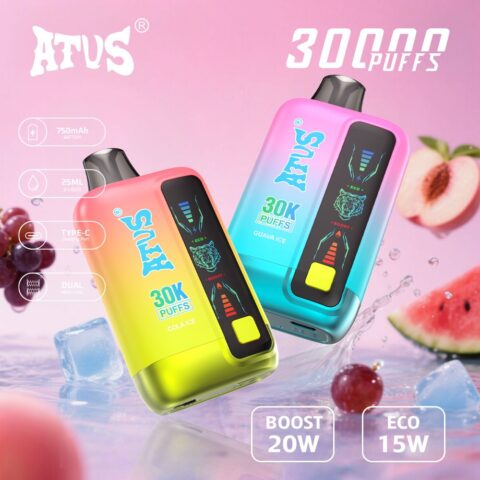 DE026 30000 Puffs Disposable Vape with LED display screen and adjustable airflow ATVS Vape