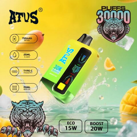 DE026 30000 Puffs Disposable Vape with LED display screen and adjustable airflow ATVS Vape