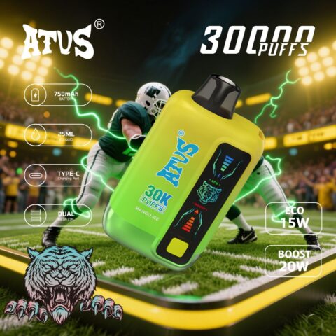 DE026 30000 Puffs Disposable Vape with LED display screen and adjustable airflow ATVS Vape