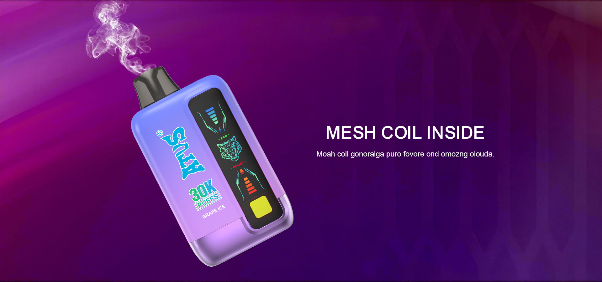 DE026 30000 Puffs Disposable Vape with LED display screen and adjustable airflow ATVS Vape