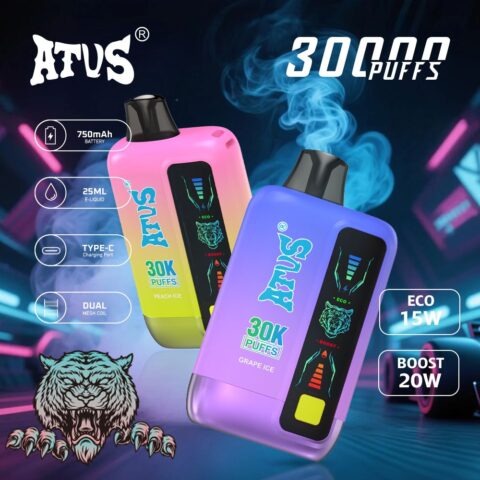 DE026 30000 Puffs Disposable Vape with LED display screen and adjustable airflow ATVS Vape