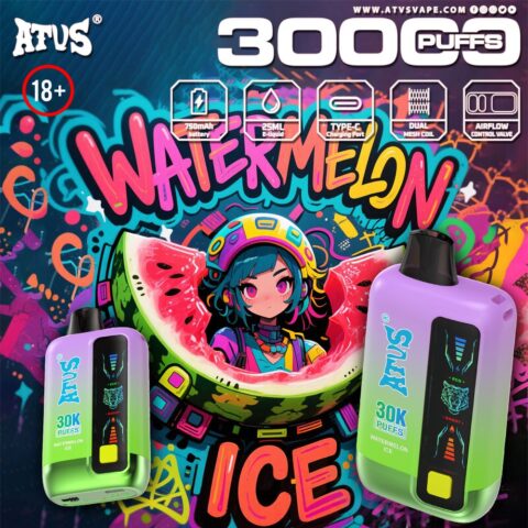 DE026 30000 Puffs Disposable Vape with LED display screen and adjustable airflow ATVS Vape