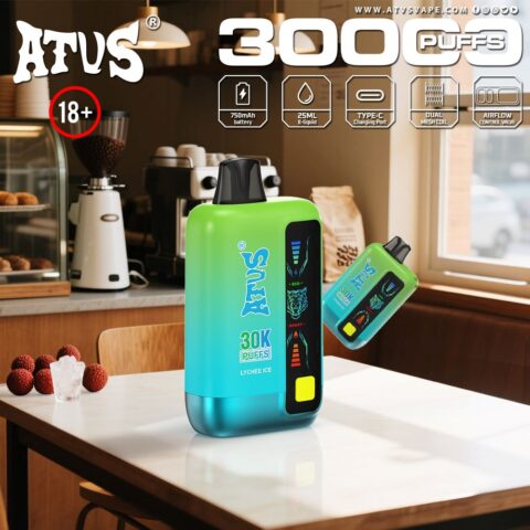 DE026 30000 Puffs Disposable Vape with LED display screen and adjustable airflow ATVS Vape