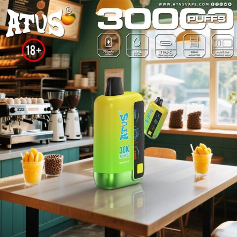 DE026 30000 Puffs Disposable Vape with LED display screen and adjustable airflow ATVS Vape