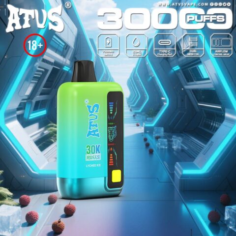 DE026 30000 Puffs Disposable Vape with LED display screen and adjustable airflow ATVS Vape