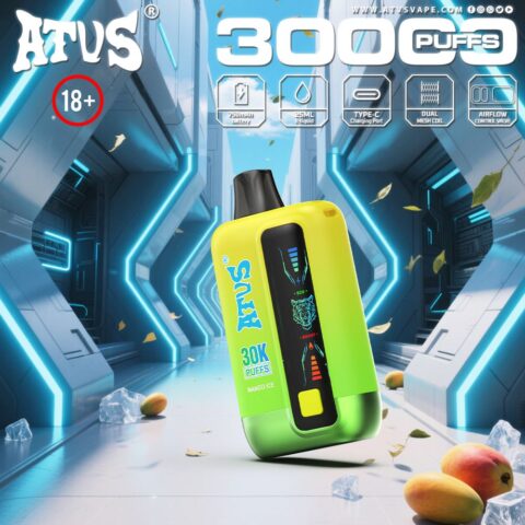 DE026 30000 Puffs Disposable Vape with LED display screen and adjustable airflow ATVS Vape