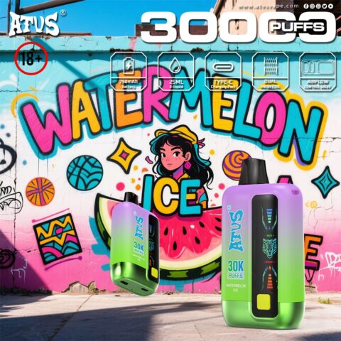 DE026 30000 Puffs Disposable Vape with LED display screen and adjustable airflow ATVS Vape