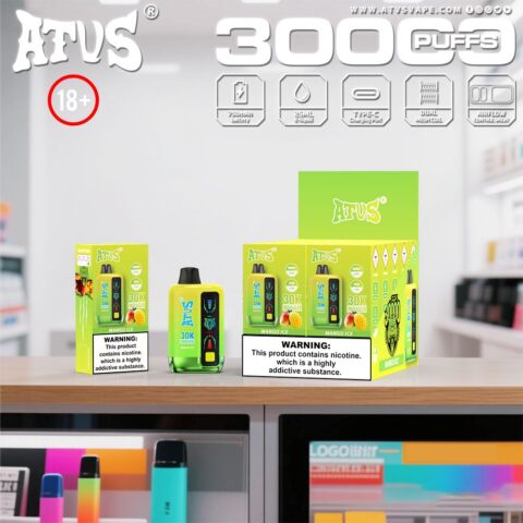 DE026 30000 Puffs Disposable Vape with LED display screen and adjustable airflow ATVS Vape