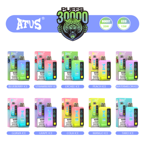 DE026 30000 Puffs Disposable Vape with LED display screen and adjustable airflow ATVS Vape