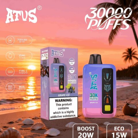DE026 30000 Puffs Disposable Vape with LED display screen and adjustable airflow ATVS Vape