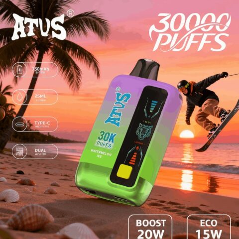 DE026 30000 Puffs Disposable Vape with LED display screen and adjustable airflow ATVS Vape