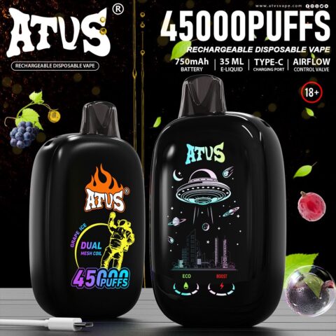 DE027 45000 Puffs Disposable Vape with rechargeable and adjustable airflow ATVS Vape